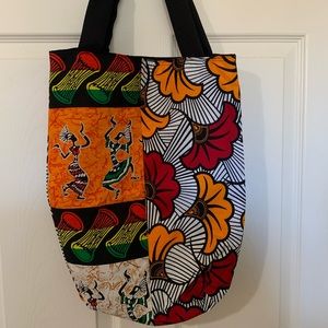 African print tote bag
